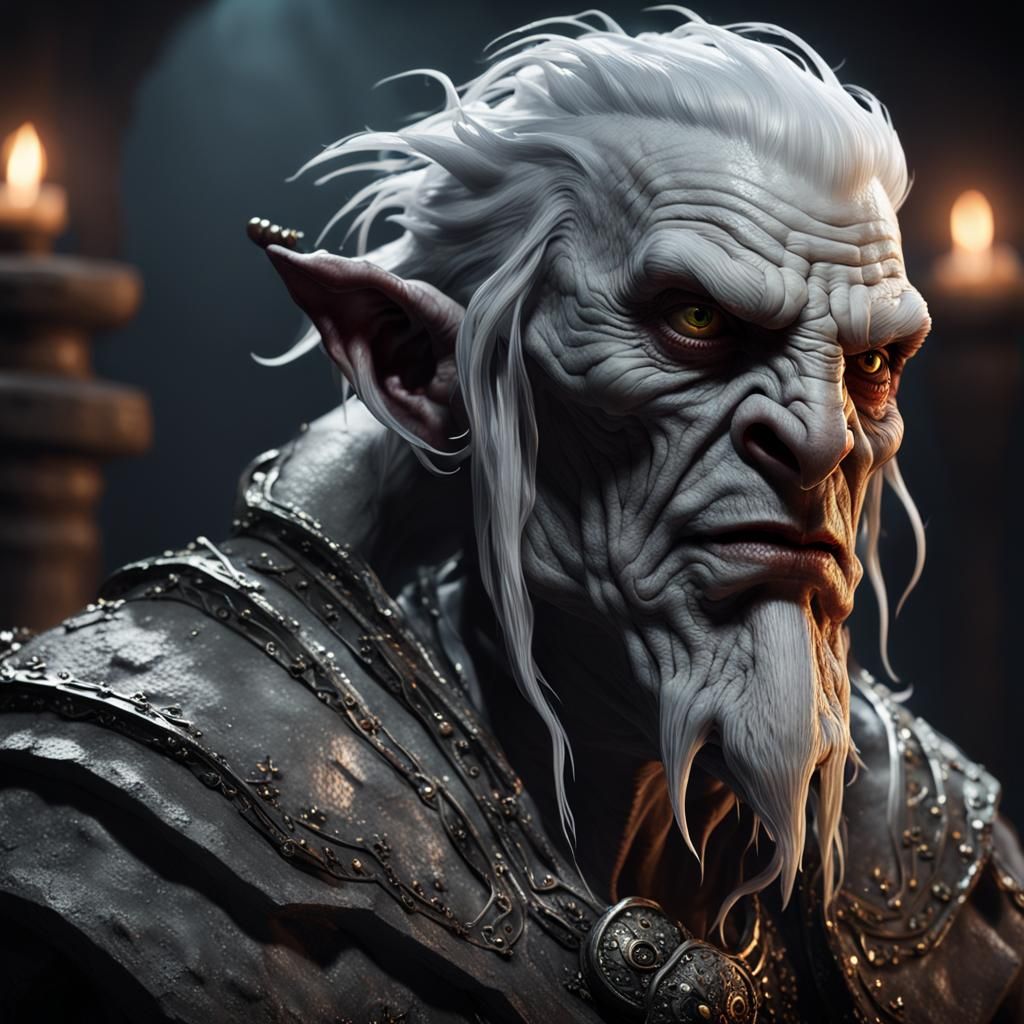 D&D Wight Portrait in High Resolution 3D