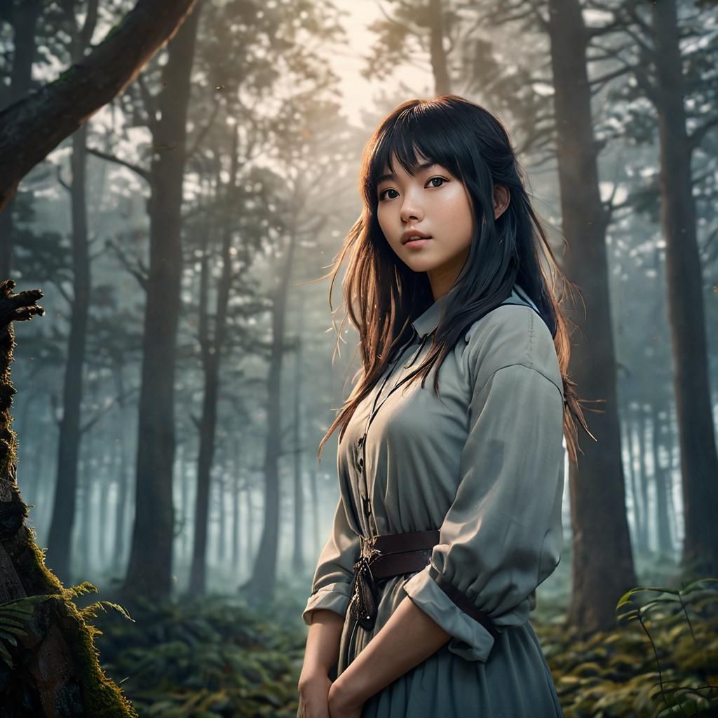 Thuy in Mystical Forest: Anime Key Visual