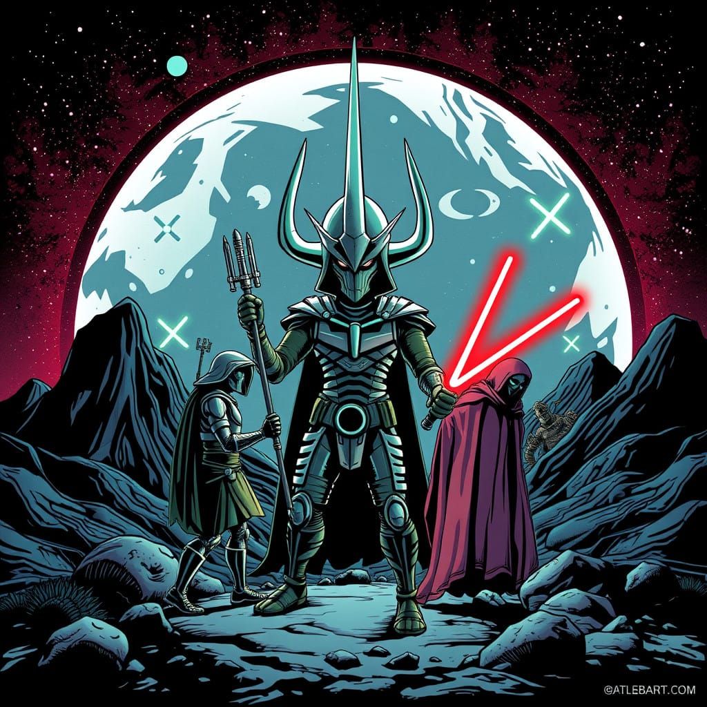 Robot Captain's Command in a Futuristic Setting