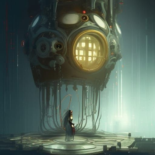 Medieval Automaton in Dark Fantasy Style