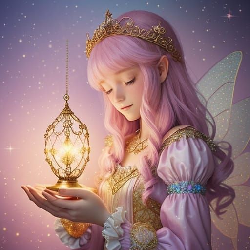 Pink Princess Holds Magic: A Whimsical Fairy Tale