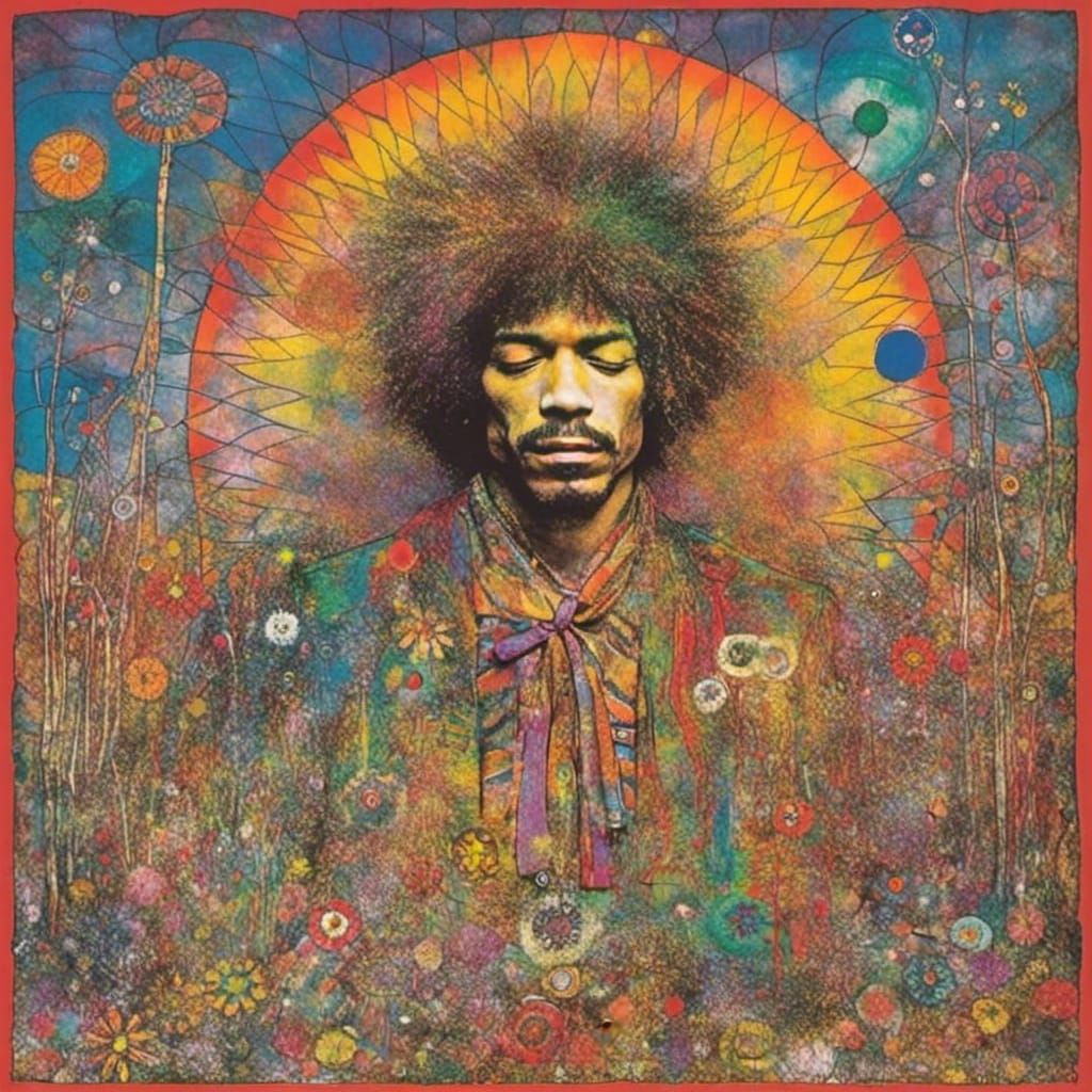 Jimi Hendrix at Woodstock, Hundertwasser Style