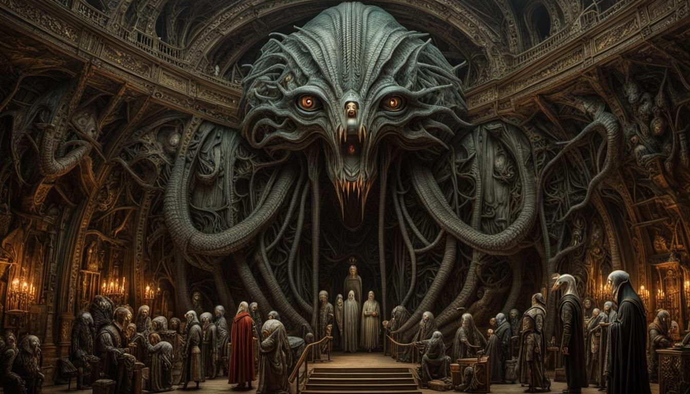 Cryptid Taxidermists Lodge in Art Nouveau Style