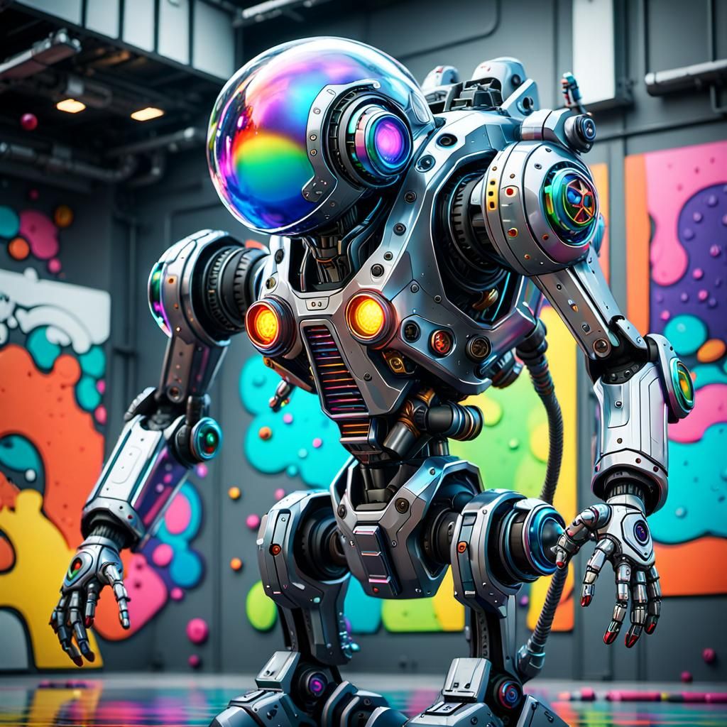 Grey alien, intricate mech details, ground level shot, 8K re...