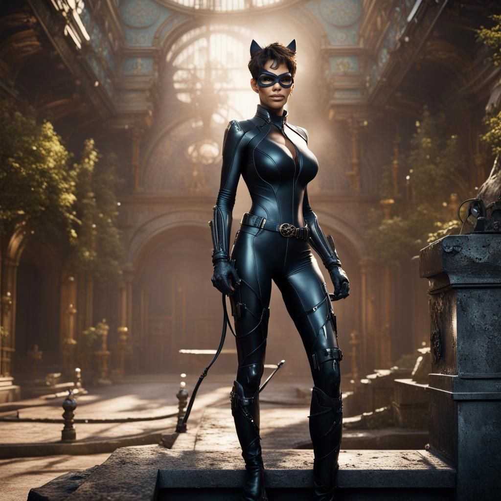 Halle Berry as Catwoman in Detailed Digital Art
