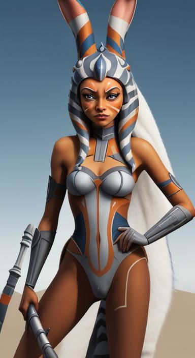 Ahsoka Tano as a Bunny: AI Art