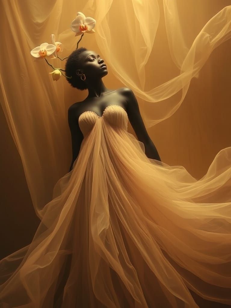 Ethereal African Beauty: An Odd Nerdrum-Inspired Portrait