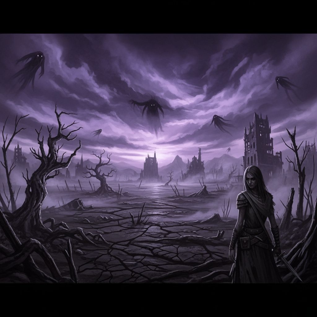 Grimdark Matte Painting: A Detailed Scene