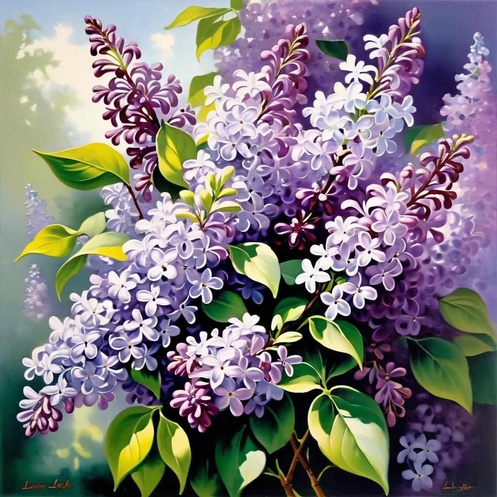 Blooming Lilacs in Lyrical Style