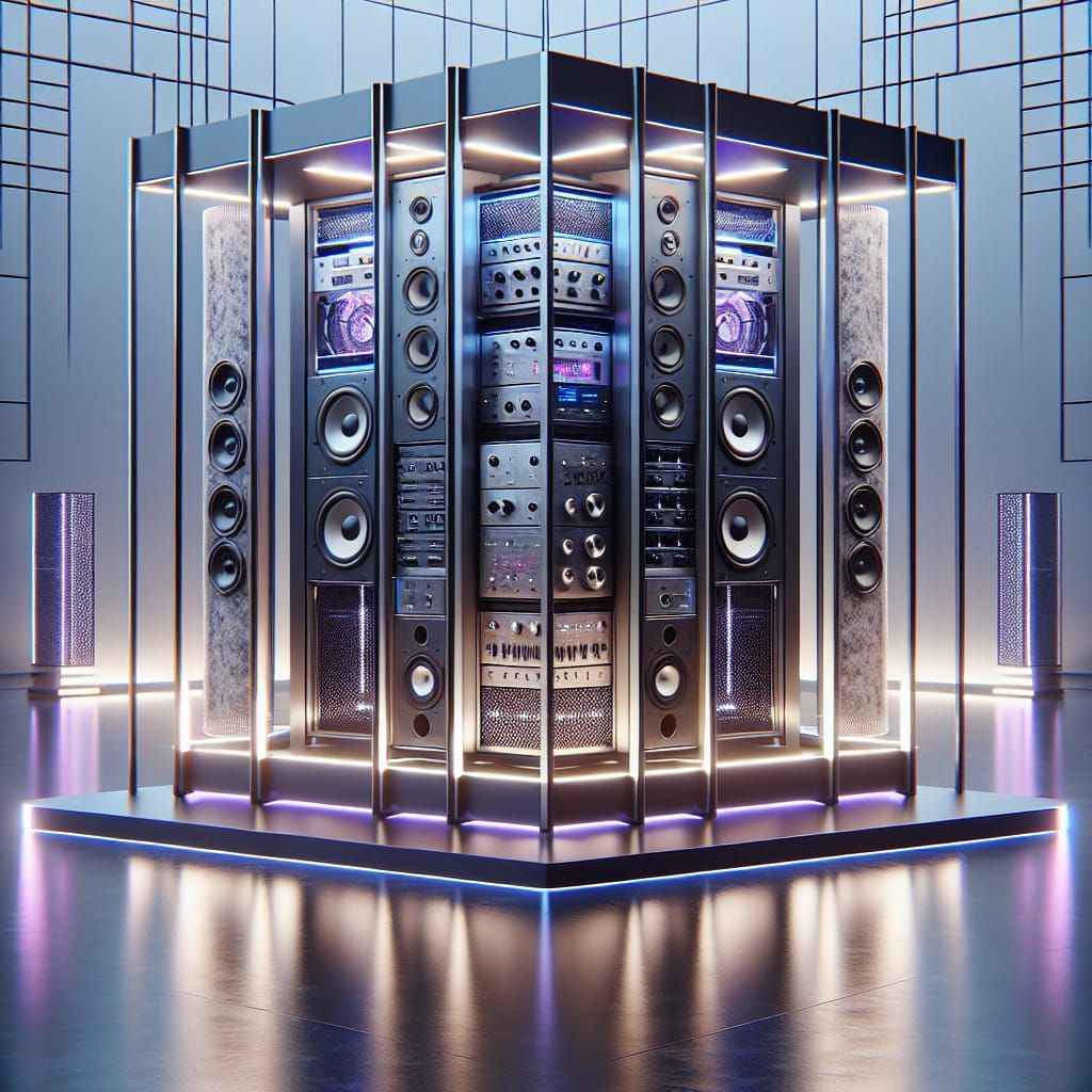 VibeStack: Futuristic Audio Platform Splash Screen