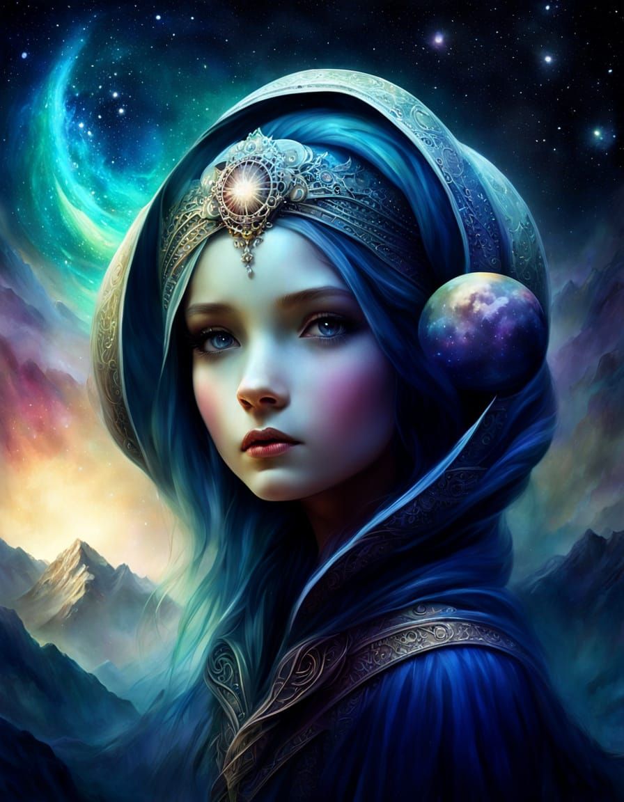 Stellar Galaxy in Vibrant Cosmic Colors