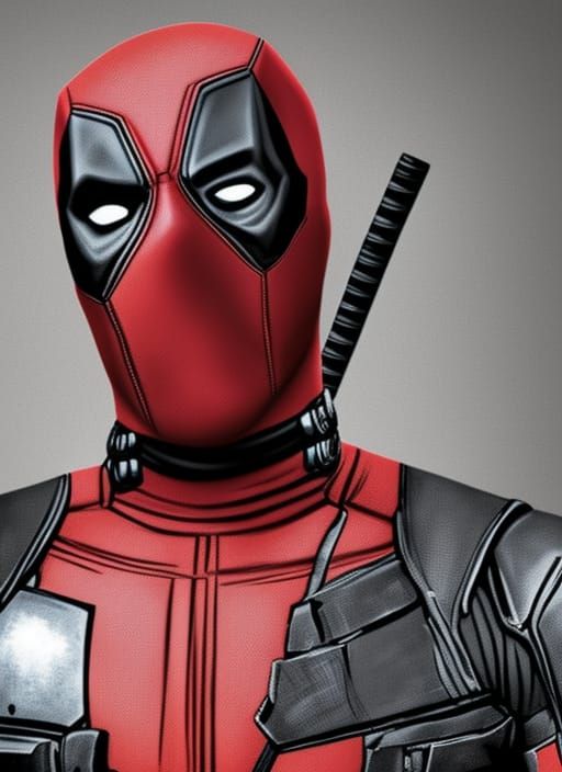 Deadpool with Microphone: Digital Art