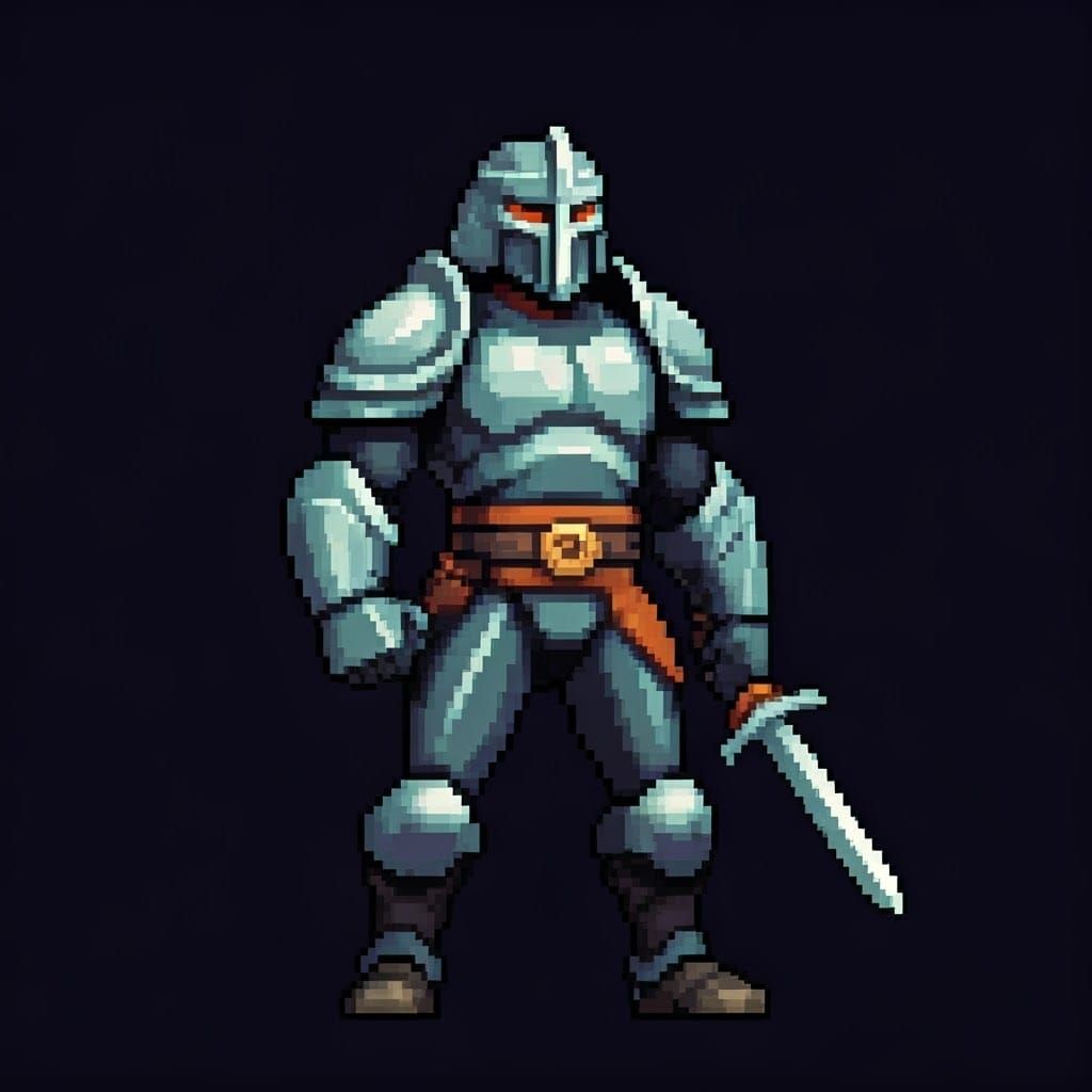 Pixelated Retro Hero from Forgotten Realms