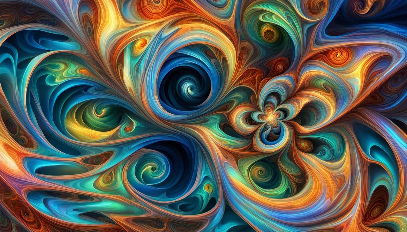 Psychedelic Star in Abstract Digital Art