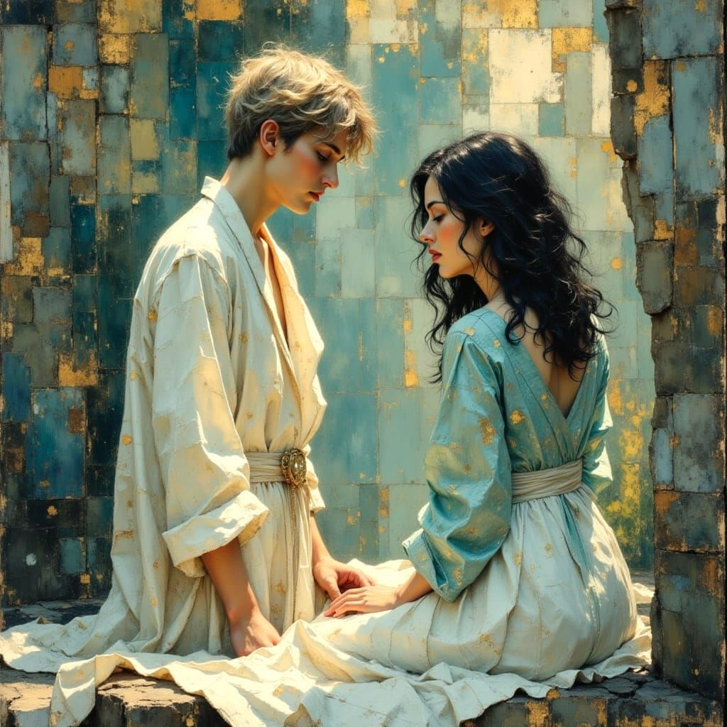 Opulent Silken Robes in Pastel Hues