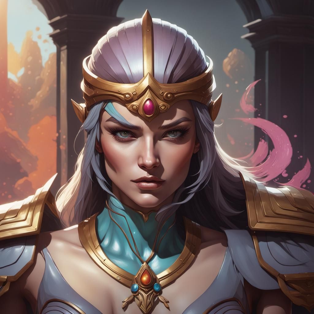 Detailed Portrait of Teela Motu in Unreal Engine