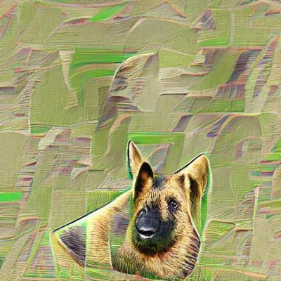 Loyal German Shepherd Dog Portrait