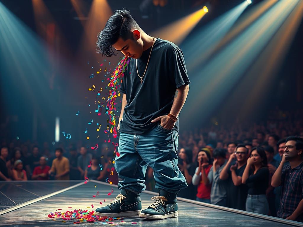 Soulful Puerto Rican Rapper Soars with Musical Notes in Vibr...