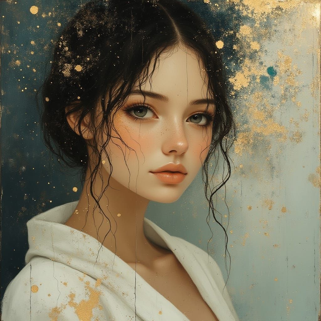 Elegant Woman in Serene, Ultra-Realistic Portrait
