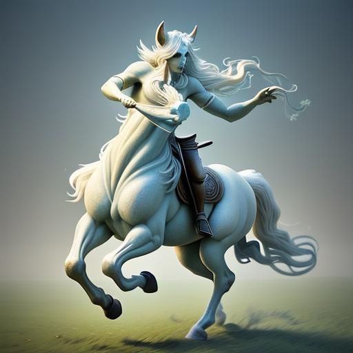 Dreamlike Centaur Portrait in Pastel Fantasy Style