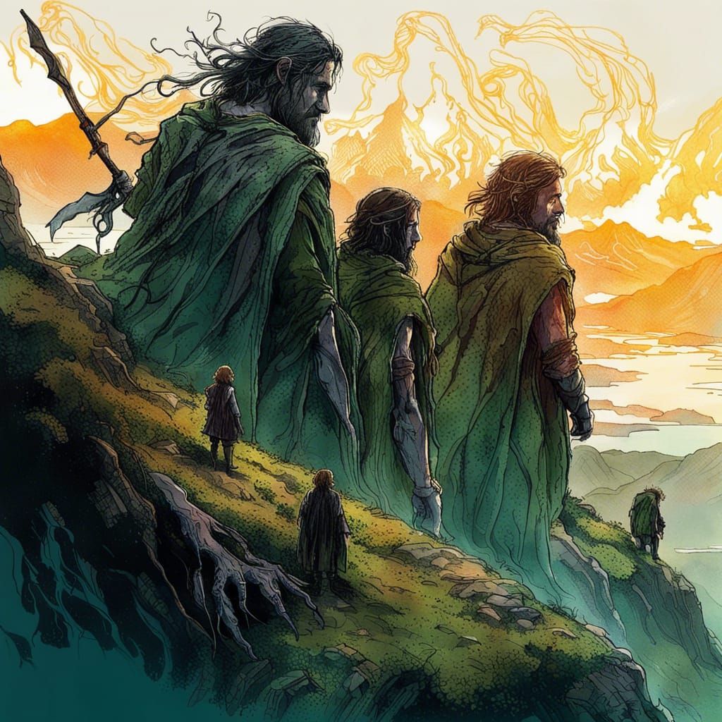 Hobbits Overlook Middle-earth: Fantasy Concept Art