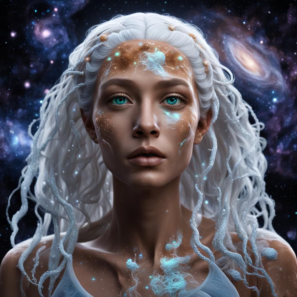 Galactic Alien Woman: Hyperrealistic Concept Art