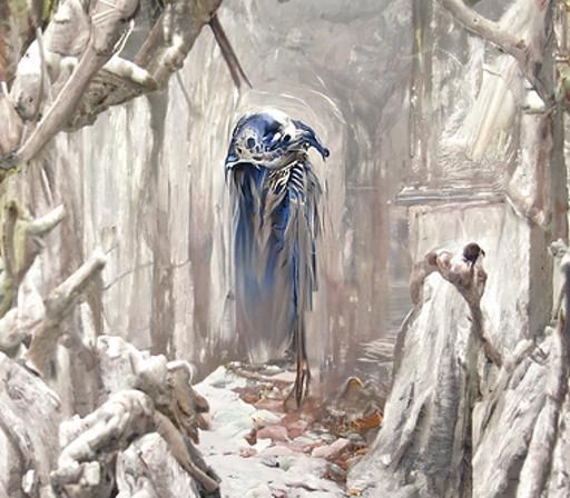 The Hidebehind Horror in Doré Style