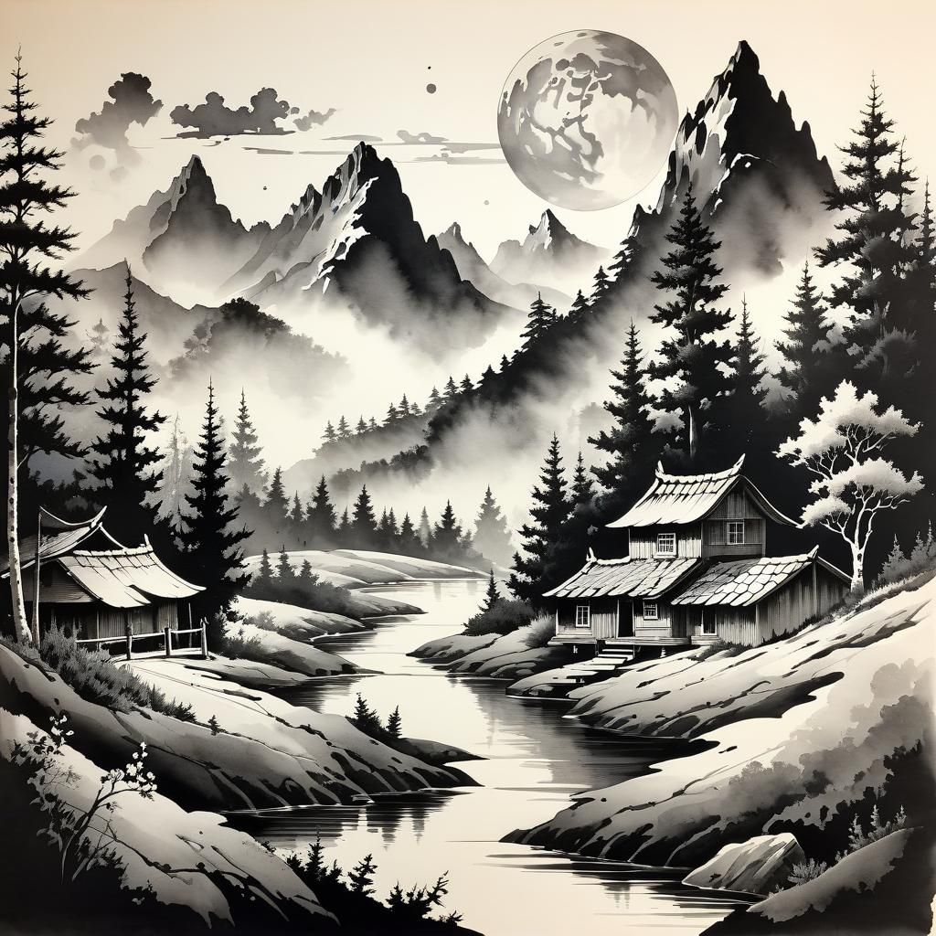 Ink Painting: World Connects to Wilderness