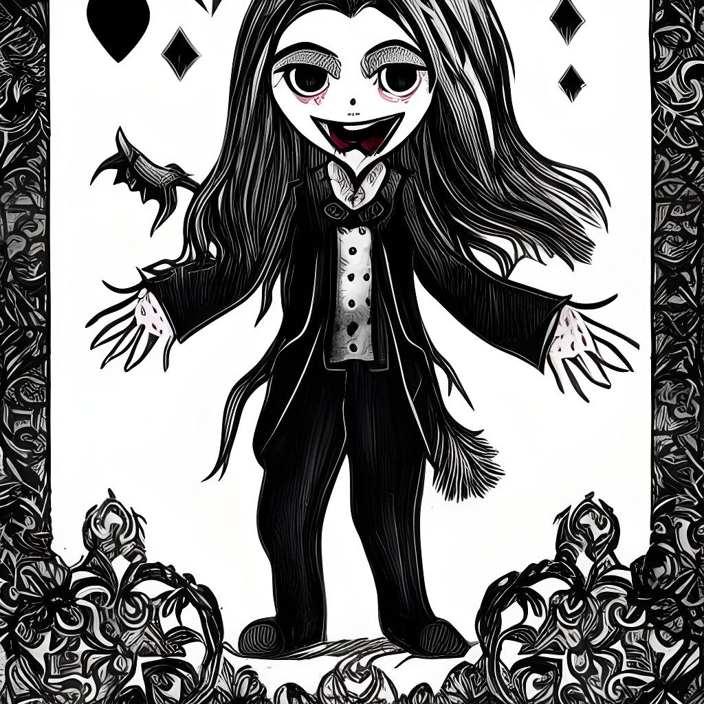 Friendly Vampire Monster Cartoon Illustration