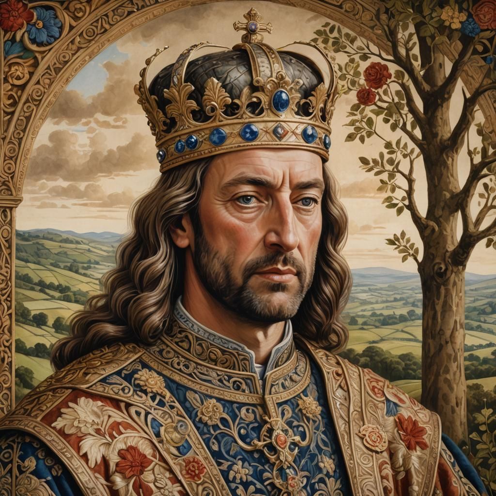 King William II de Normandie Portrait in Historical Realism