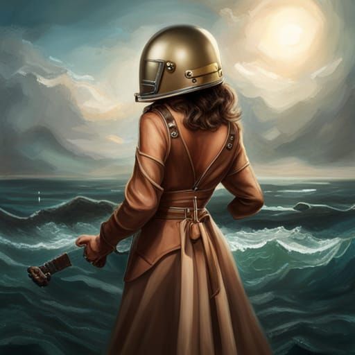 Imagine can you make this a photo and explore A woman wearin...