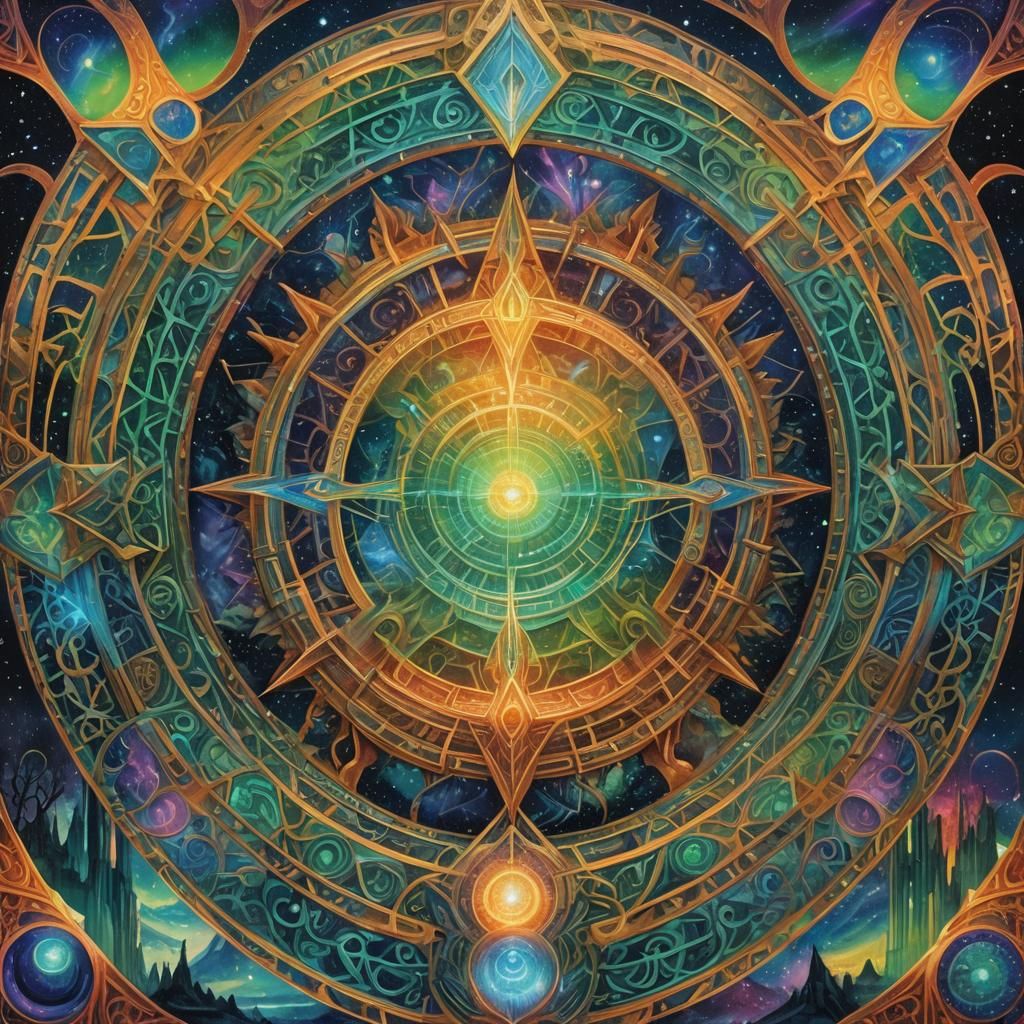 Astral Art: Asgard's Stargate Emitting Cosmic Energy