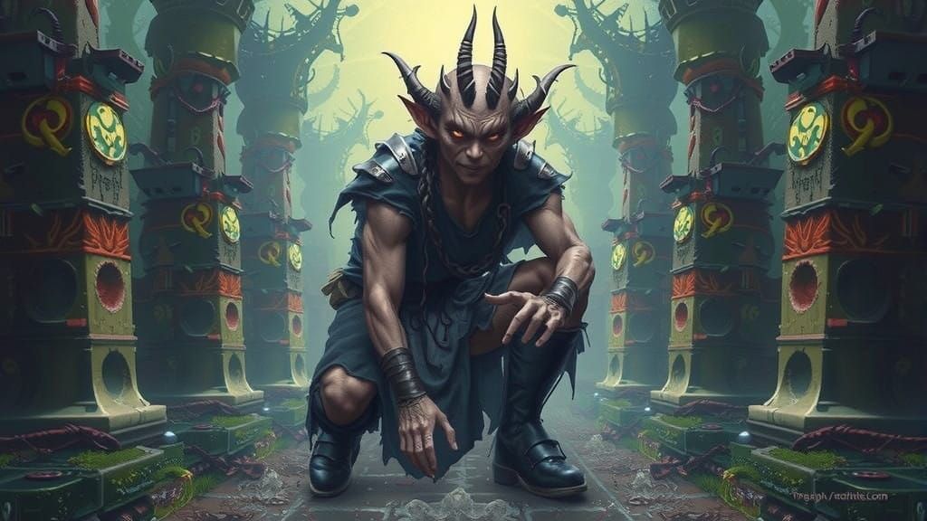 Ethereal Assassin: Dark Fae Warrior Emanating Malevolent All...