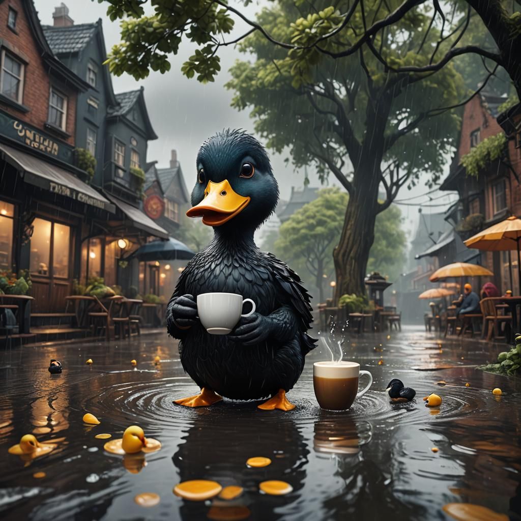 Black Duck Coffee Break: Detailed Fantasy Art