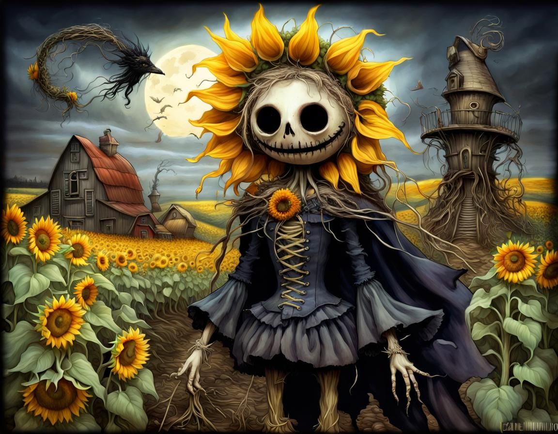 Ethereal Harvest Cornucopia in Dark Fantasy Style