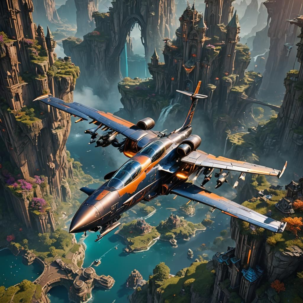 Detailed Matte Painting of a B30 Jet