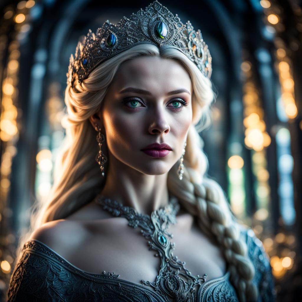 Hyperrealistic Lady Aurora in Cinematic Style