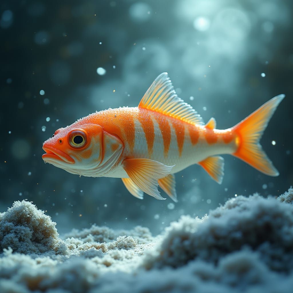 Surreal Clockwork Bass in a Frozen World