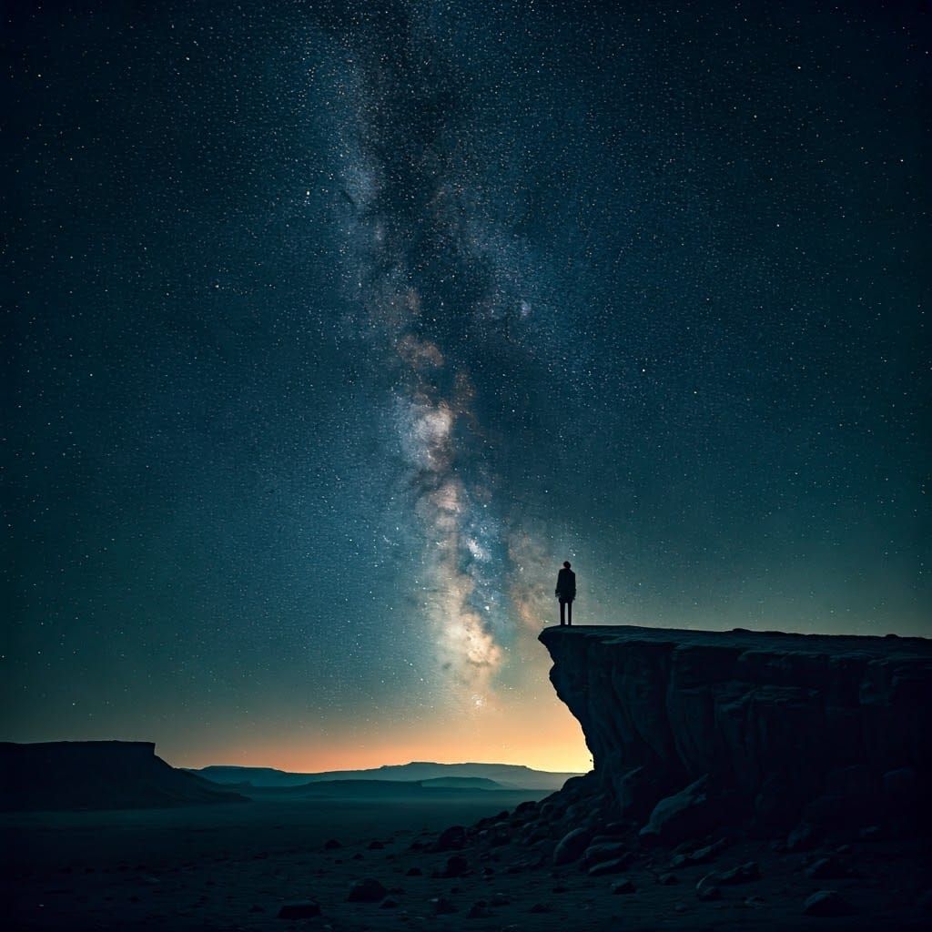 Existential Contemplation Under a Starry Sky