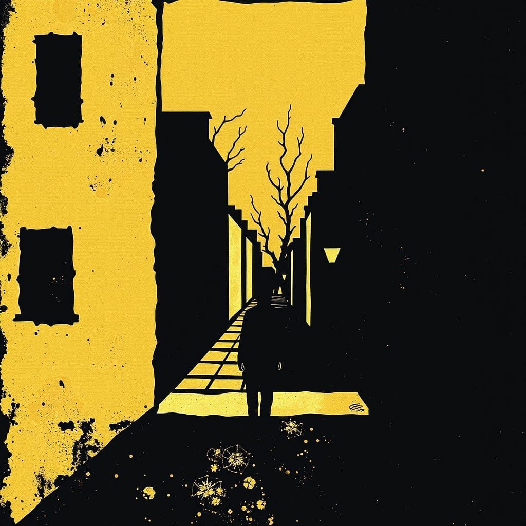 Gothic Darkwave Album Art in Henri Matisse Style