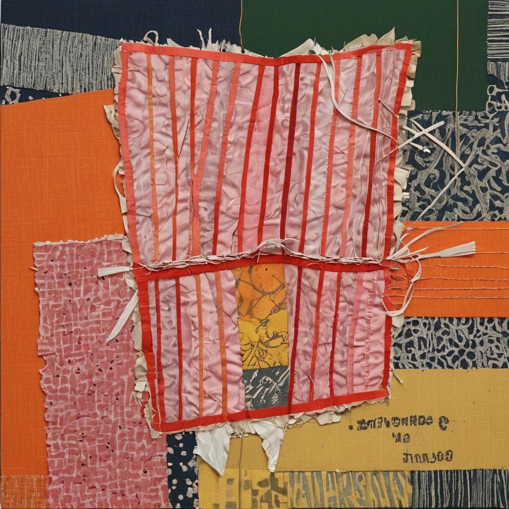 Reimagined Advertisements in Mixed Media Art