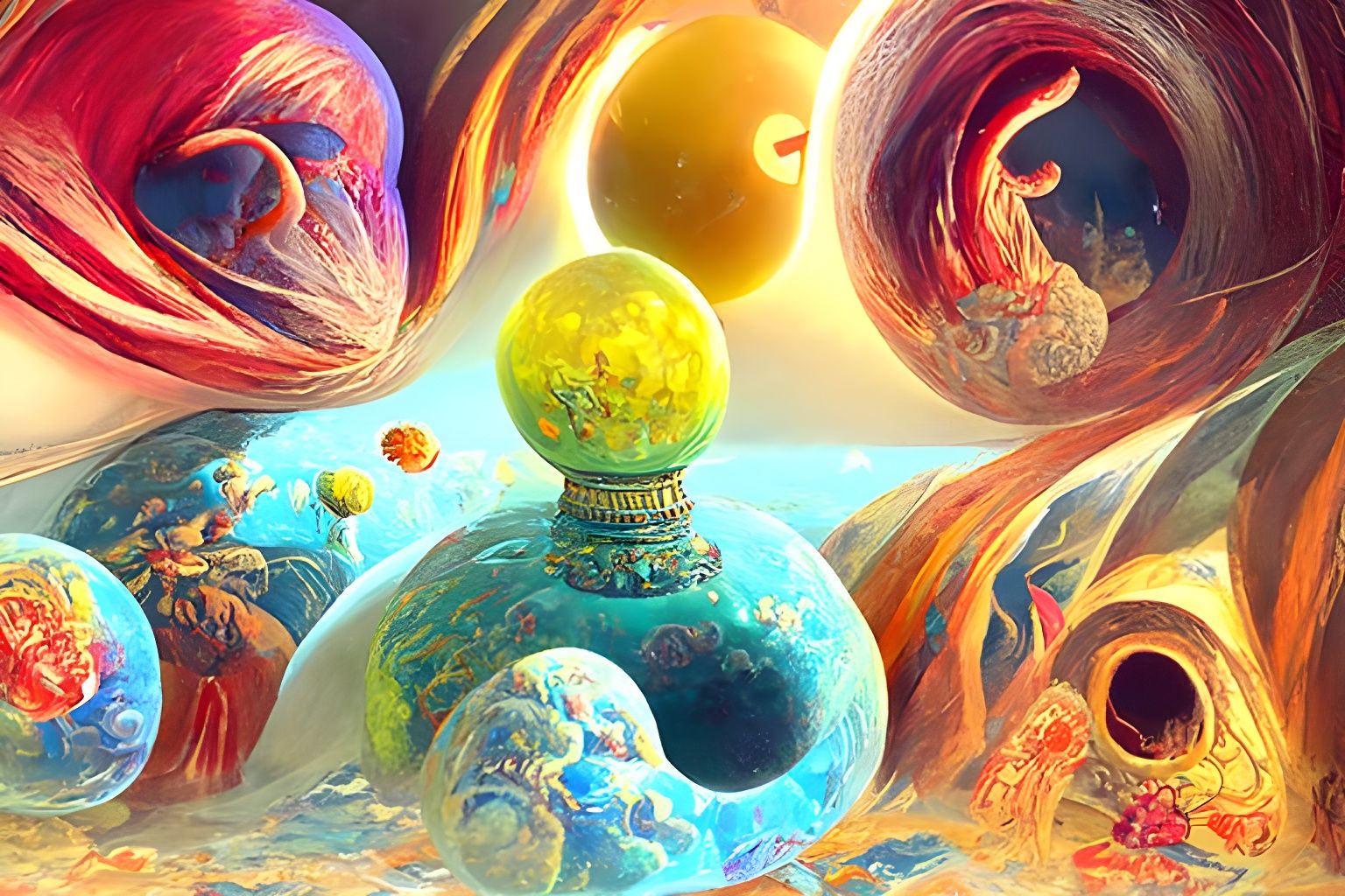 New Galaxy Creation in Kinetic Pointillism Style