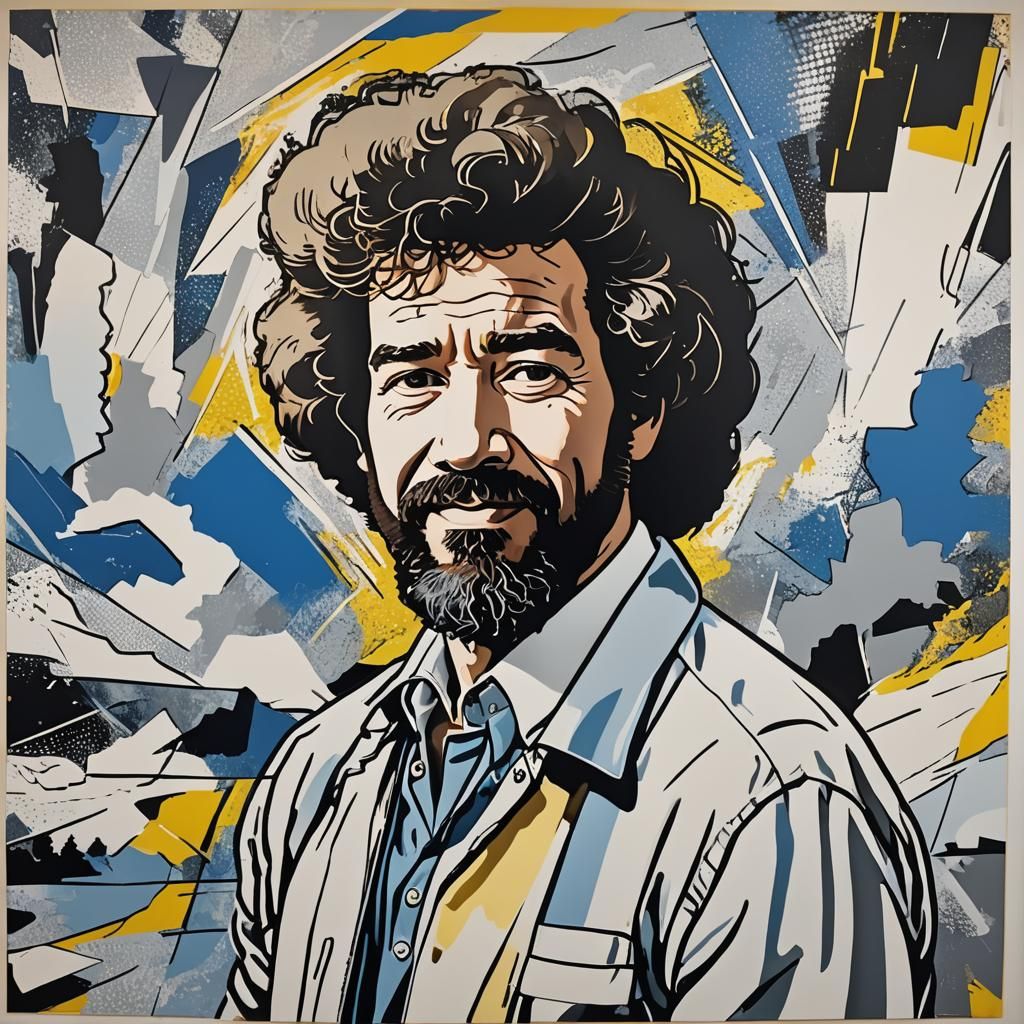 Abstract Painting in Lichtenstein Style