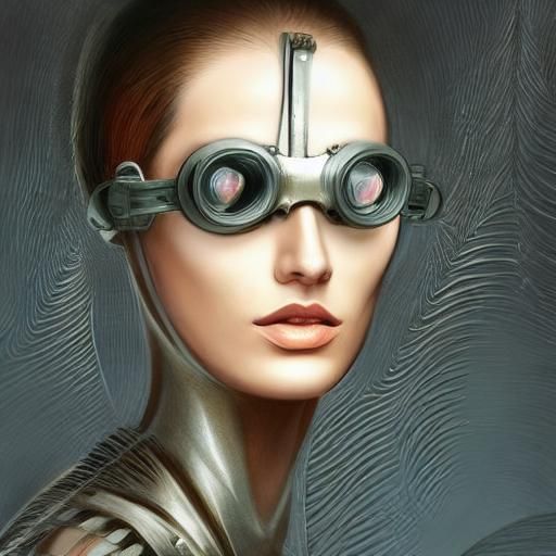 Snail-Human Hybrid with Futuristic Goggles in Digital Art