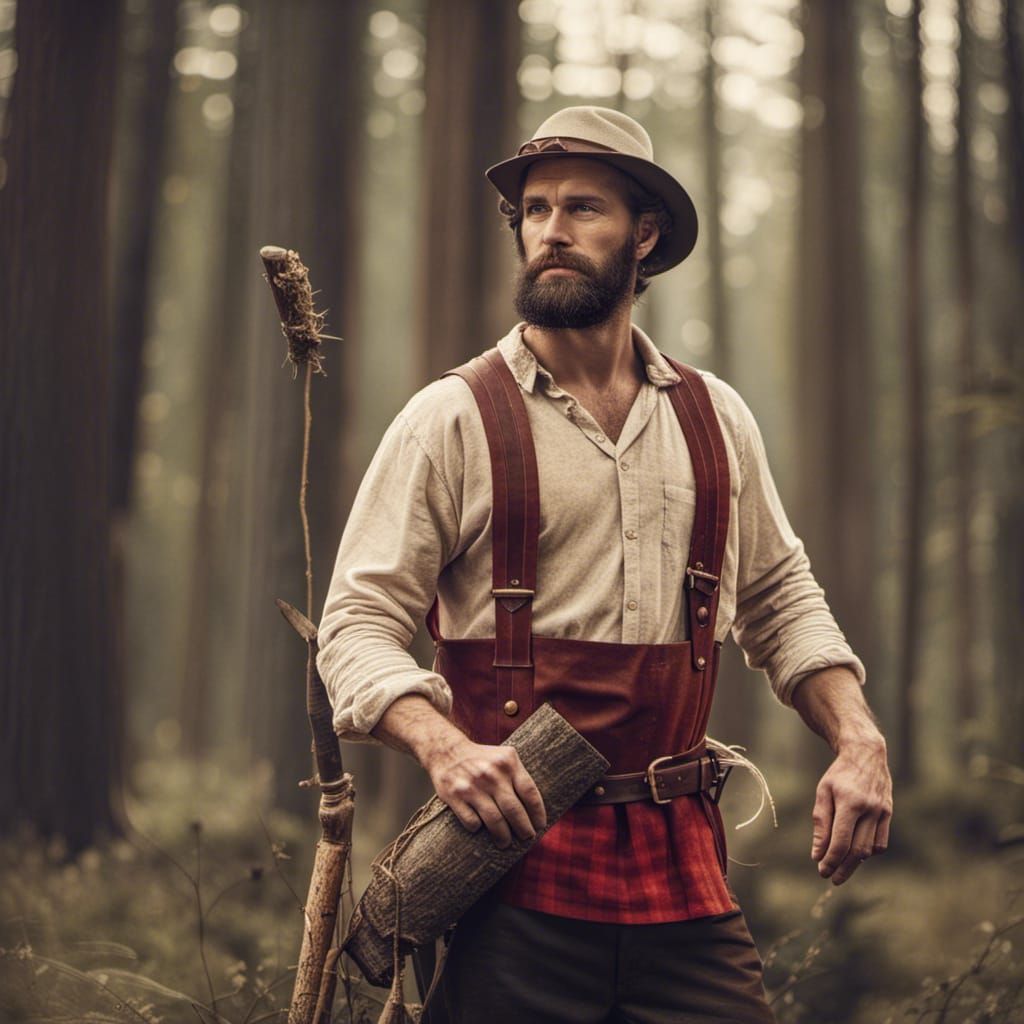 Lumberjack in Classical Age Roman Clothing