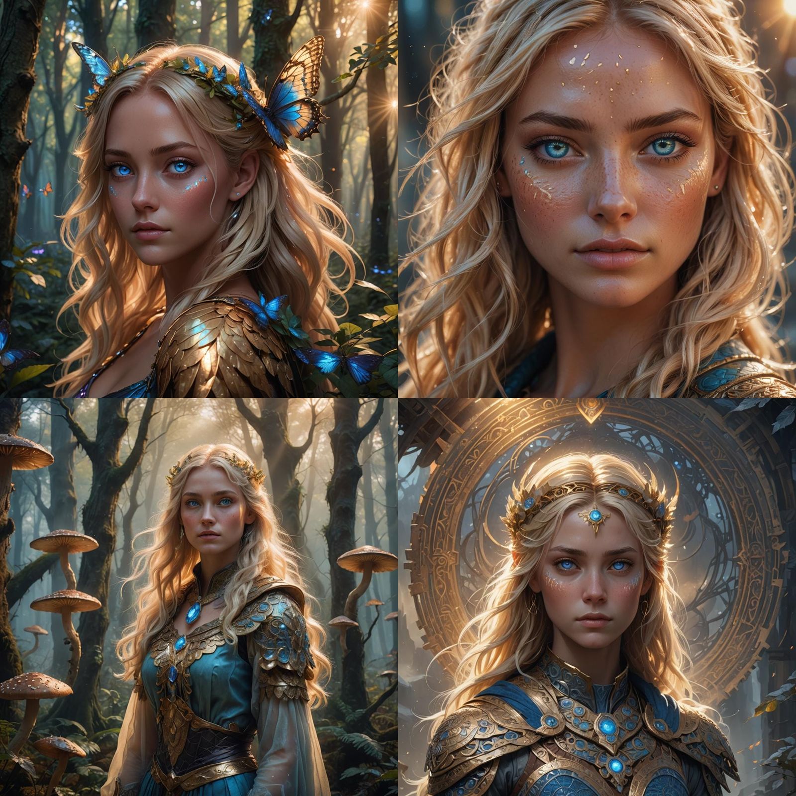 Blonde Haired Girl Portrait in Detailed Fantasy Art