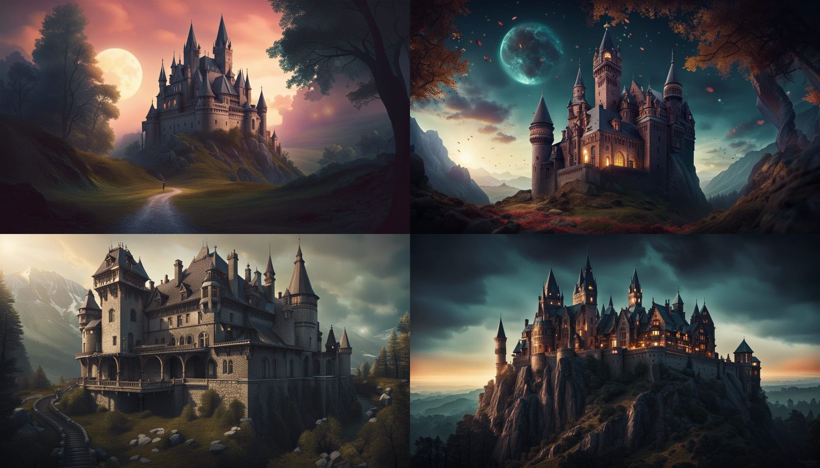 Spectacular Dracula's Castle in Cinematic Film Style