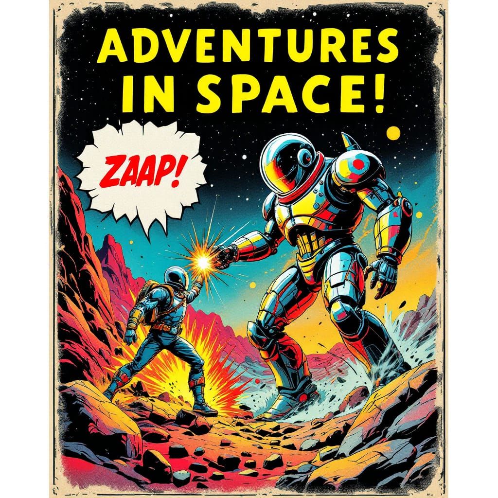 Silver Age Spaceman vs Robot Comic Cover