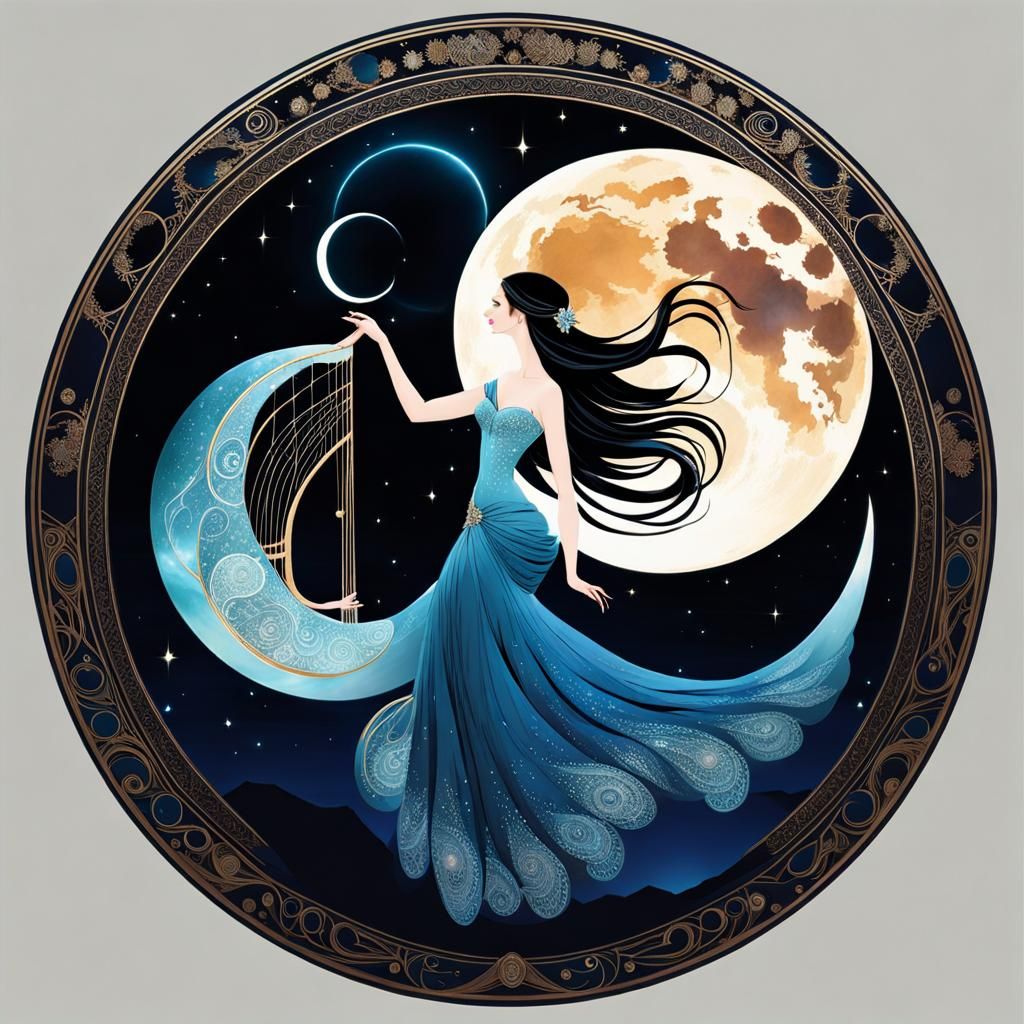 Lunar Siren's Fractal Cosmic Serenade