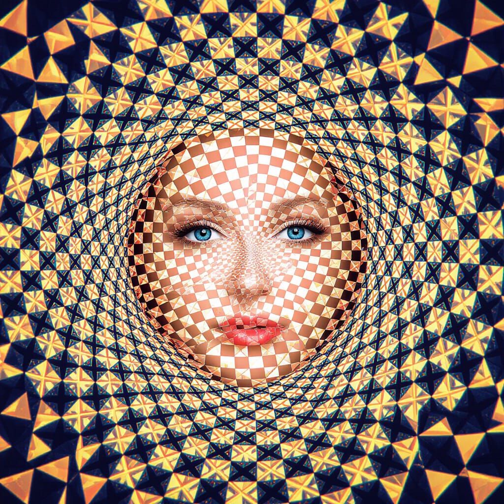 Droste Effect Portrait with Ambient Lighting